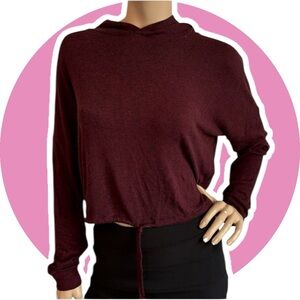 La Senza // Burgundy // Long Sleeve Hooded Top